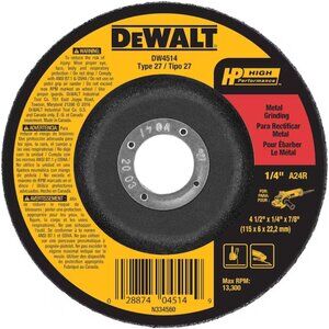 NWT DeWalt 4.5in Aluminum Oxide Grinding Wheel, Qty: 10